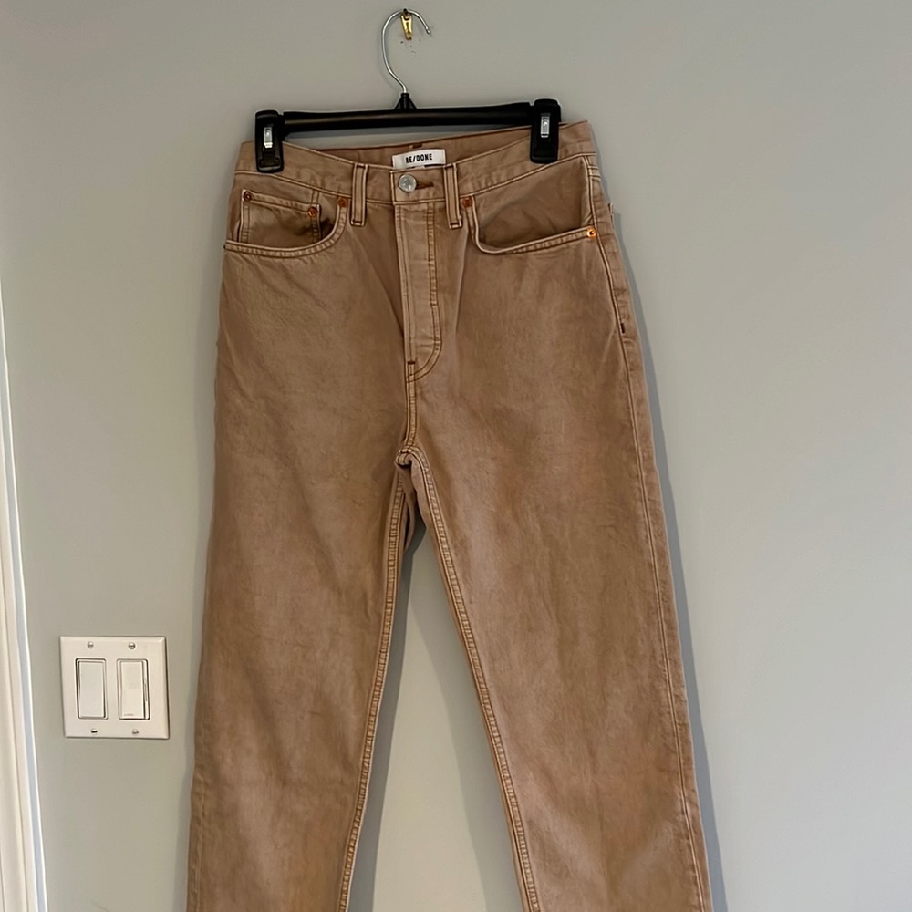 ReDone High Waisted Tan Jeans